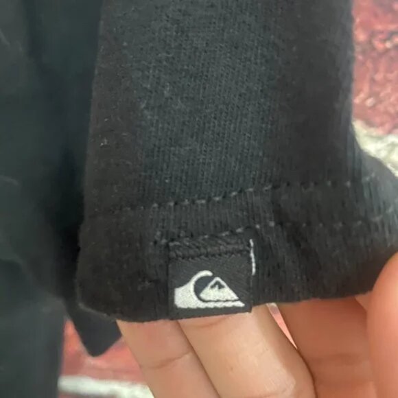 QUIKSILVER Shirt Men Small S Black Graphic Tee Surf Surfing Surfer Boards - Picture 3 of 6